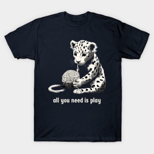 Baby Snow Leopard Large print T-Shirt